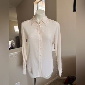 NWT Equipment Femme 100% Silk Button Down Long Sleeve Blouse Sz. M (A10)